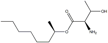 (2R)-2-Amino-3-hydroxybutanoic acid (R)-1-methylheptyl ester Struktur