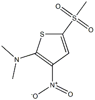 2-(Dimethylamino)-3-nitro-5-methylsulfonylthiophene Struktur