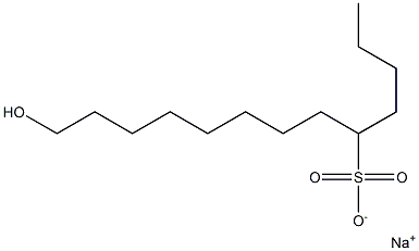 13-Hydroxytridecane-5-sulfonic acid sodium salt Struktur