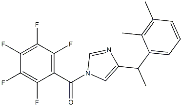 4-[1-(2,3-Dimethylphenyl)ethyl]-1-(2,3,4,5,6-pentafluorobenzoyl)-1H-imidazole Struktur