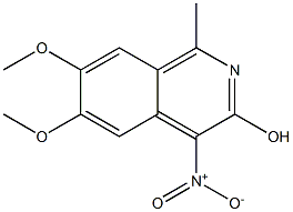 6,7-Dimethoxy-1-methyl-4-nitroisoquinolin-3-ol Struktur