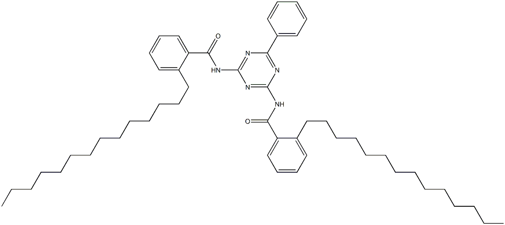 N,N'-(6-Phenyl-1,3,5-triazine-2,4-diyl)bis(2-tetradecylbenzamide) Struktur