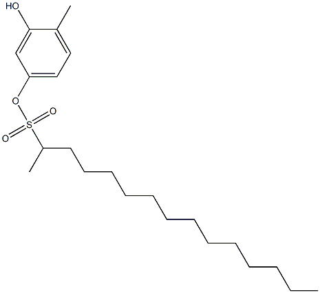 2-Pentadecanesulfonic acid 3-hydroxy-4-methylphenyl ester Struktur