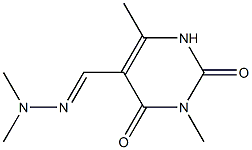 3,6-Dimethyl-5-[(dimethylamino)iminomethyl]pyrimidine-2,4(1H,3H)-dione Struktur