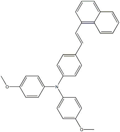 1-[4-[Bis(4-methoxyphenyl)amino]styryl]naphthalene Struktur