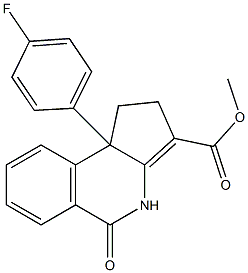 1,4,5,9b-Tetrahydro-9b-(4-fluorophenyl)-5-oxo-2H-cyclopent[c]isoquinoline-3-carboxylic acid methyl ester Struktur