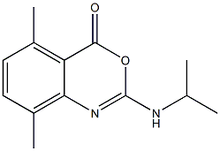 2-Isopropylamino-5-methyl-8-methyl-4H-3,1-benzoxazin-4-one Struktur