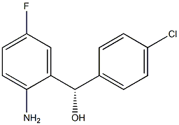 (S)-4-Chloro-5'-fluoro-2'-aminobenzhydryl alcohol Struktur