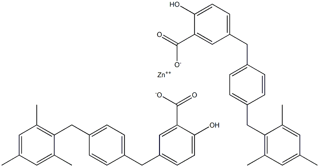 Bis[5-[4-(mesitylmethyl)benzyl]salicylic acid]zinc salt Struktur