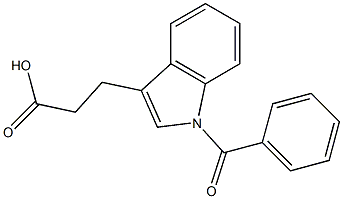 3-(1-Benzoyl-1H-indol-3-yl)propionic acid Struktur