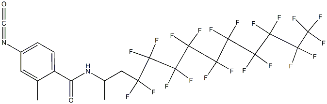 4-Isocyanato-2-methyl-N-[2-(henicosafluorodecyl)-1-methylethyl]benzamide Struktur