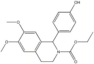 1-(4-Hydroxyphenyl)-6,7-dimethoxy-1,2,3,4-tetrahydroisoquinoline-2-carboxylic acid ethyl ester Struktur