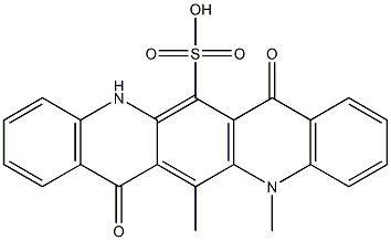 5,7,12,14-Tetrahydro-12,13-dimethyl-7,14-dioxoquino[2,3-b]acridine-6-sulfonic acid Struktur