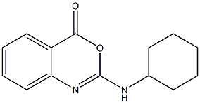 2-Cyclohexylamino-4H-3,1-benzoxazin-4-one Struktur