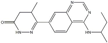 4,5-Dihydro-5-methyl-6-(4-sec-butylaminoquinazolin-7-yl)pyridazin-3(2H)-one Struktur