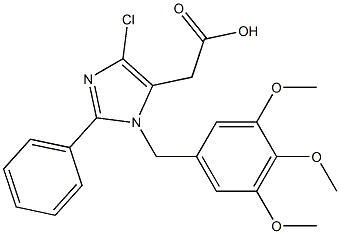 4-Chloro-1-(3,4,5-trimethoxybenzyl)-2-(phenyl)-1H-imidazole-5-acetic acid Struktur