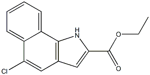 5-Chloro-1H-benz[g]indole-2-carboxylic acid ethyl ester Struktur