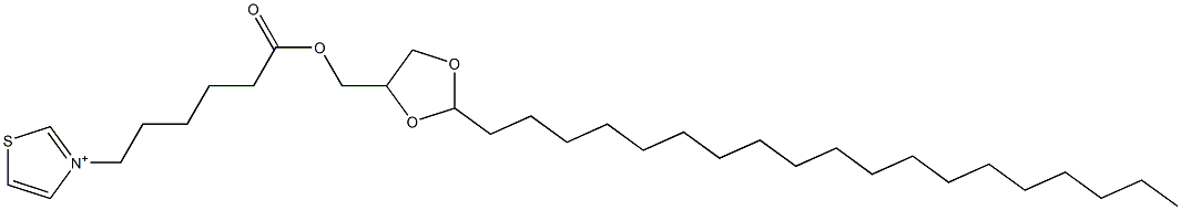 3-[6-(2-Nonadecyl-1,3-dioxolan-4-ylmethoxy)-6-oxohexyl]thiazolium Struktur