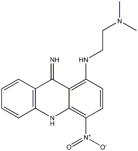 9,10-Dihydro-9-imino-4-nitro-N-[2-(dimethylamino)ethyl]acridin-1-amine Struktur