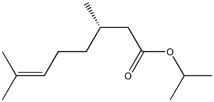 [S,(-)]-3,7-Dimethyl-6-octenoic acid isopropyl ester Struktur