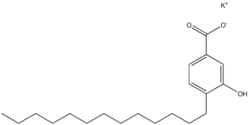 4-Tridecyl-3-hydroxybenzoic acid potassium salt Struktur