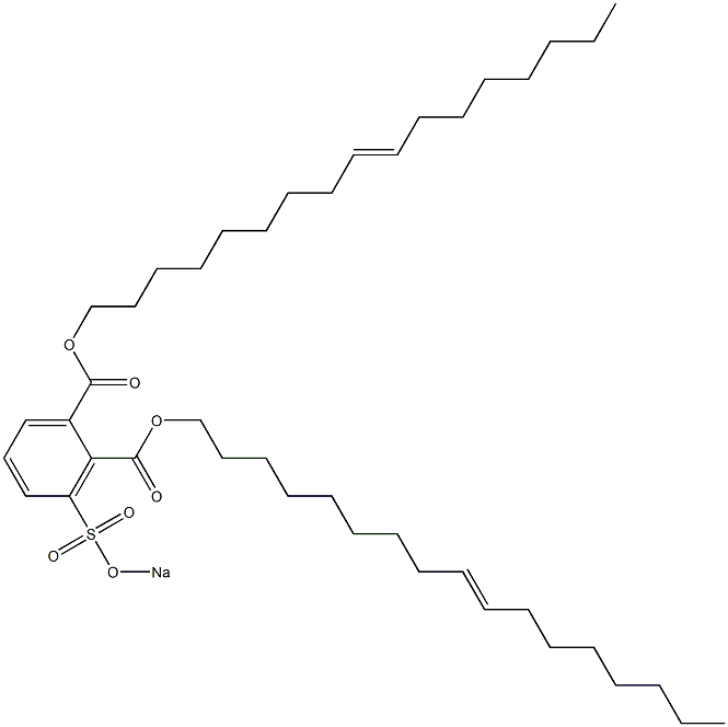 3-(Sodiosulfo)phthalic acid di(9-heptadecenyl) ester Struktur