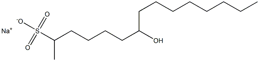 7-Hydroxypentadecane-2-sulfonic acid sodium salt Struktur