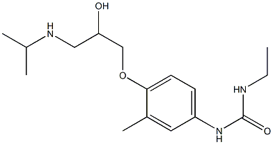 1-Ethyl-3-[3-methyl-4-[2-hydroxy-3-[isopropylamino]propoxy]phenyl]urea Struktur