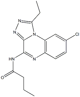 8-Chloro-4-butyrylamino-1-ethyl[1,2,4]triazolo[4,3-a]quinoxaline Struktur