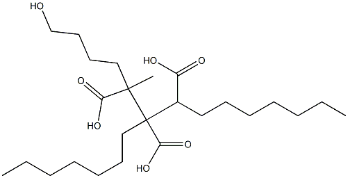 Butane-1,2,3-tricarboxylic acid 3-(4-hydroxybutyl)1,2-diheptyl ester Struktur