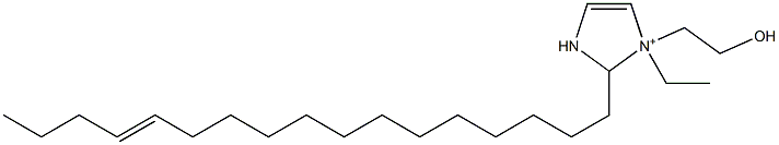 1-Ethyl-2-(13-heptadecenyl)-1-(2-hydroxyethyl)-4-imidazoline-1-ium Struktur