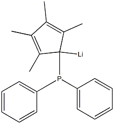 1-(Diphenylphosphino)-2,3,4,5-tetramethyl-2,4-cyclopentadienyllithium Struktur