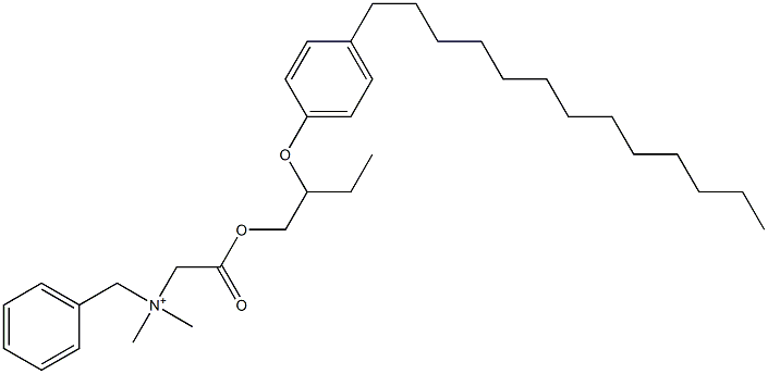 N,N-Dimethyl-N-benzyl-N-[[[2-(4-tridecylphenyloxy)butyl]oxycarbonyl]methyl]aminium Struktur