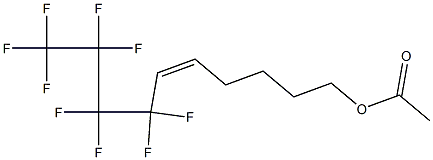 Acetic acid (5Z)-7,7,8,8,9,9,10,10,10-nonafluoro-5-decenyl ester Struktur