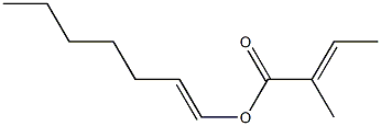 (E)-2-Methyl-2-butenoic acid 1-heptenyl ester Struktur