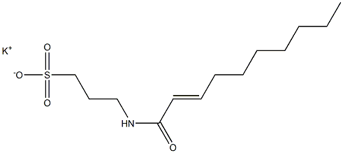 3-(2-Decenoylamino)-1-propanesulfonic acid potassium salt Struktur