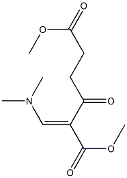 2-[(Dimethylamino)methylene]-3-oxo-6-methoxy-6-oxohexanoic acid methyl ester Struktur