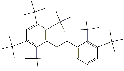 2-(2,3,5,6-Tetra-tert-butylphenyl)-1-(2,3-di-tert-butylphenyl)propane Struktur