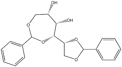 1-O,2-O:3-O,6-O-Dibenzylidene-L-glucitol Struktur