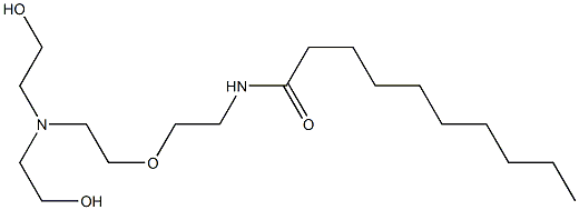 N-[2-[2-[Bis(2-hydroxyethyl)amino]ethoxy]ethyl]decanamide Struktur