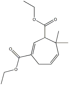 4,4-Dimethyl-1,5-cycloheptadiene-1,3-dicarboxylic acid diethyl ester Struktur