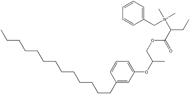 N,N-Dimethyl-N-benzyl-N-[1-[[2-(3-tridecylphenyloxy)propyl]oxycarbonyl]propyl]aminium Struktur