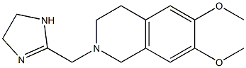 2-[[(1,2,3,4-Tetrahydro-6,7-dimethoxyisoquinolin)-2-yl]methyl]-4,5-dihydro-1H-imidazole Struktur