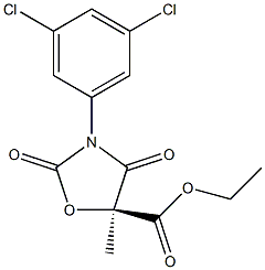 (5S)-3-(3,5-Dichlorophenyl)-5-methyl-2,4-dioxo-5-oxazolidinecarboxylic acid ethyl ester Struktur