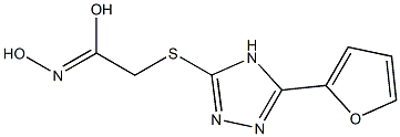 2-[5-(2-Furyl)-4H-1,2,4-triazol-3-ylthio]acetohydroximic acid Struktur