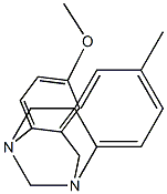 2-Methoxy-8-methyl-6H,12H-5,11-methanodibenzo[b,f][1,5]diazocine Struktur