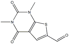 1,2,3,4-Tetrahydro-1,3-dimethyl-2,4-dioxothieno[2,3-d]pyrimidine-6-carbaldehyde Struktur