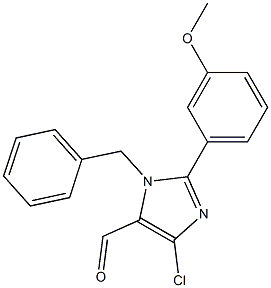 1-Benzyl-4-chloro-2-(3-methoxyphenyl)-1H-imidazole-5-carbaldehyde Struktur