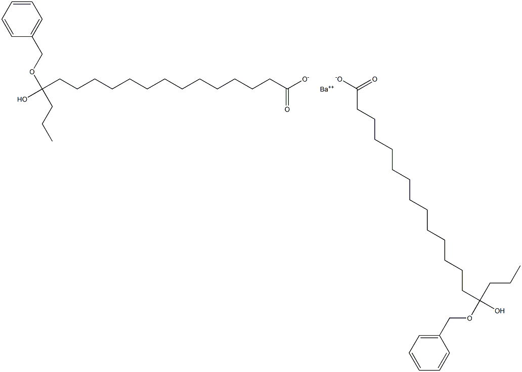 Bis(15-benzyloxy-15-hydroxystearic acid)barium salt Struktur