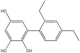 6-(2,4-Diethylphenyl)benzene-1,2,4-triol Struktur